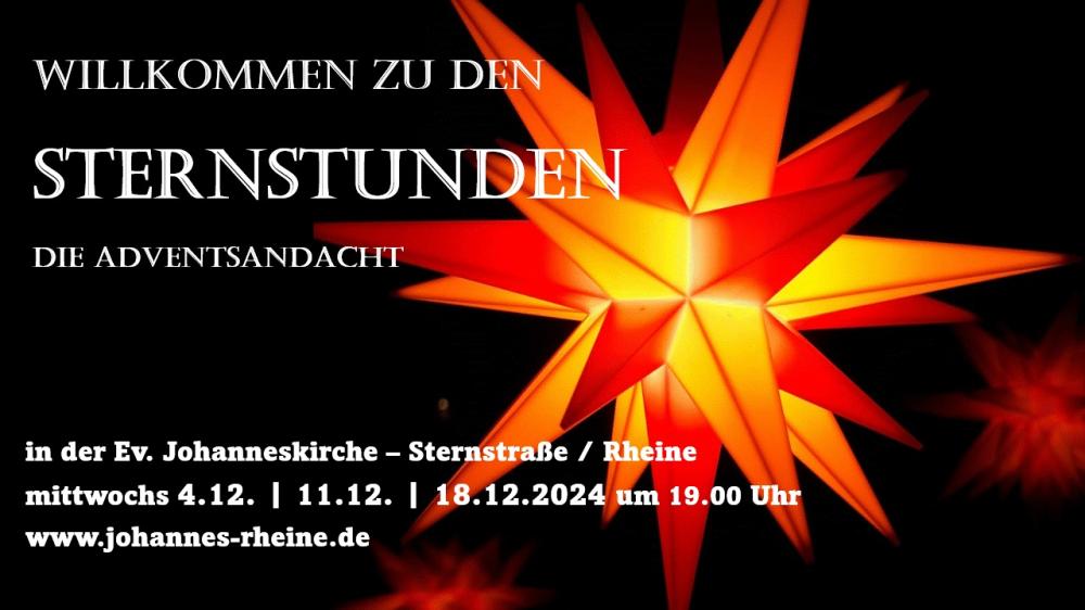 Sternstunden - jeden Mittwoch im Advent um 19 Uhr